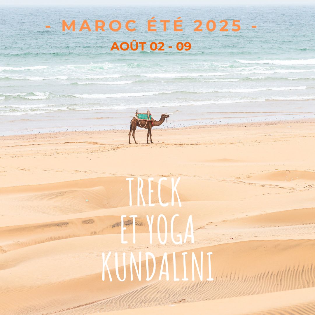 Photo désert pour notre trek et kundalini yoga au Maroc en aout 2025