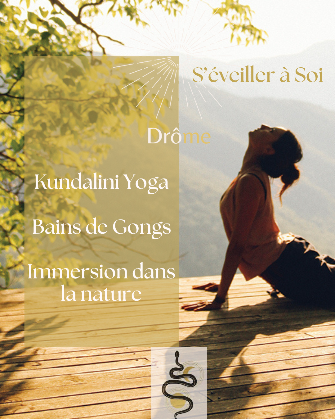 Flyer séjour retraite Yoga dans la Drôme